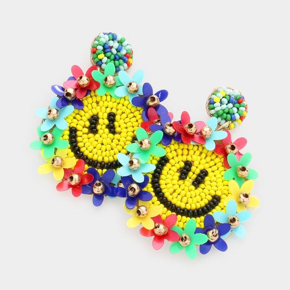 kenio styles Jewelry - Rainbow Smiley Earrings